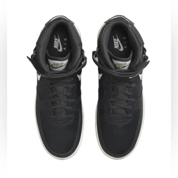 Nike Air Force 1 Mid Blk White - Picture 3 of 6